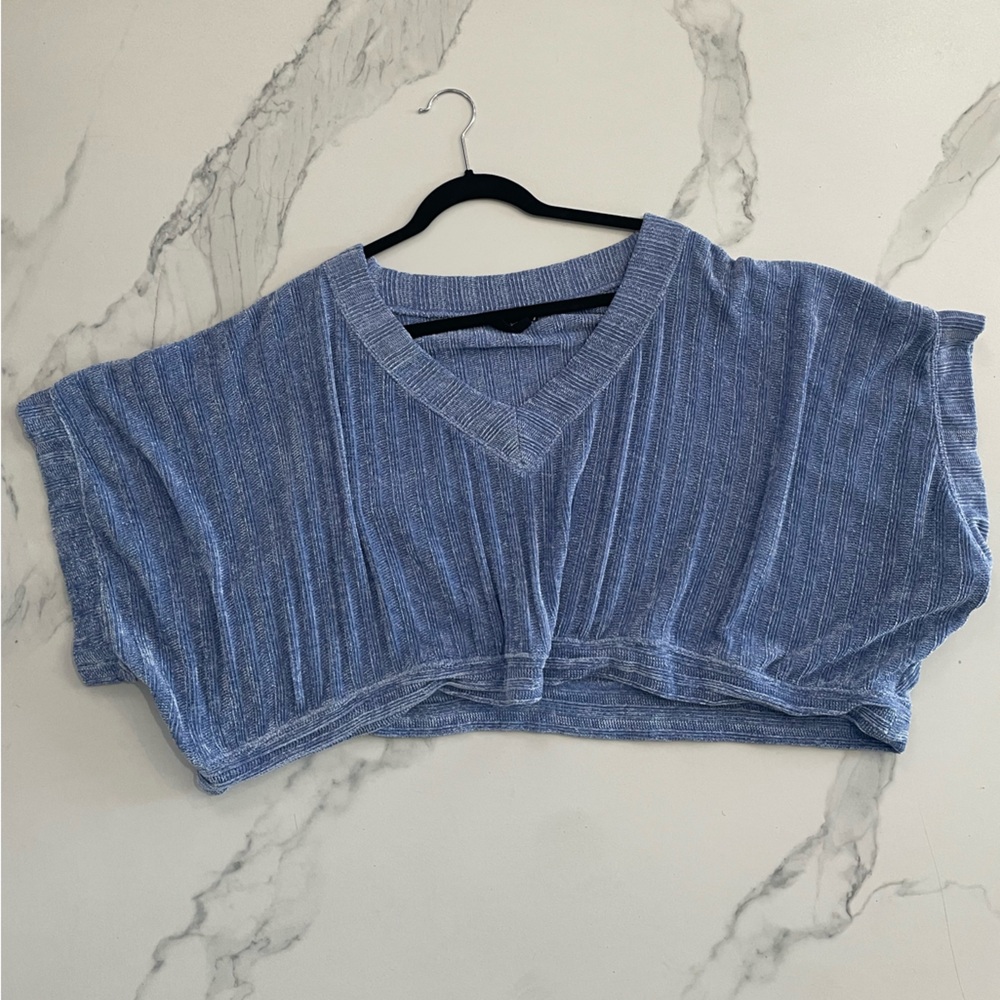 URBAN OUTFITTERS | Cropped Blue Sweater-Vest boho style- Size L